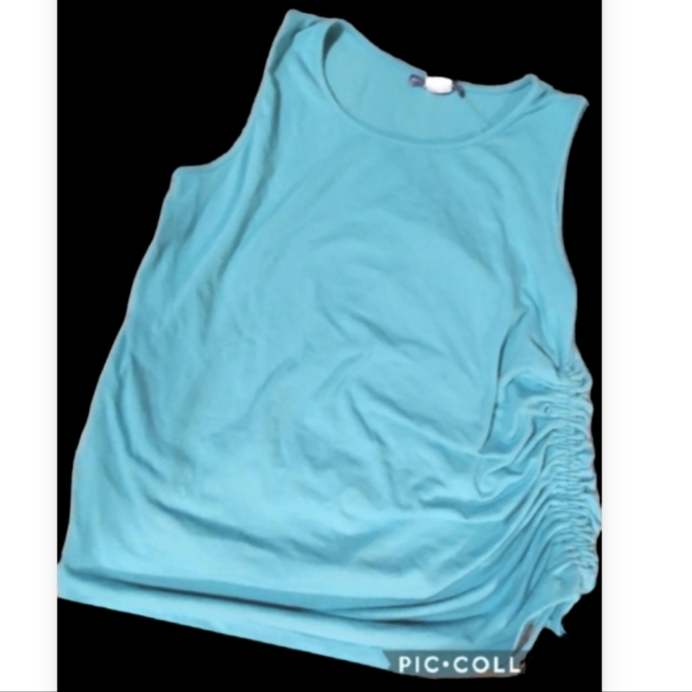 Womans lg tank ruched side tie